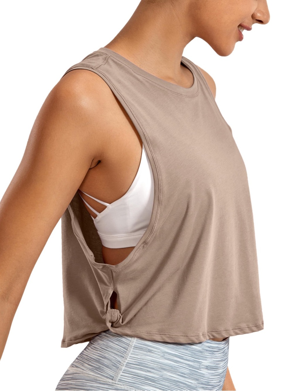 CRZ YOGA Pima Cotton Dropped Armhole Tank size small. NWT